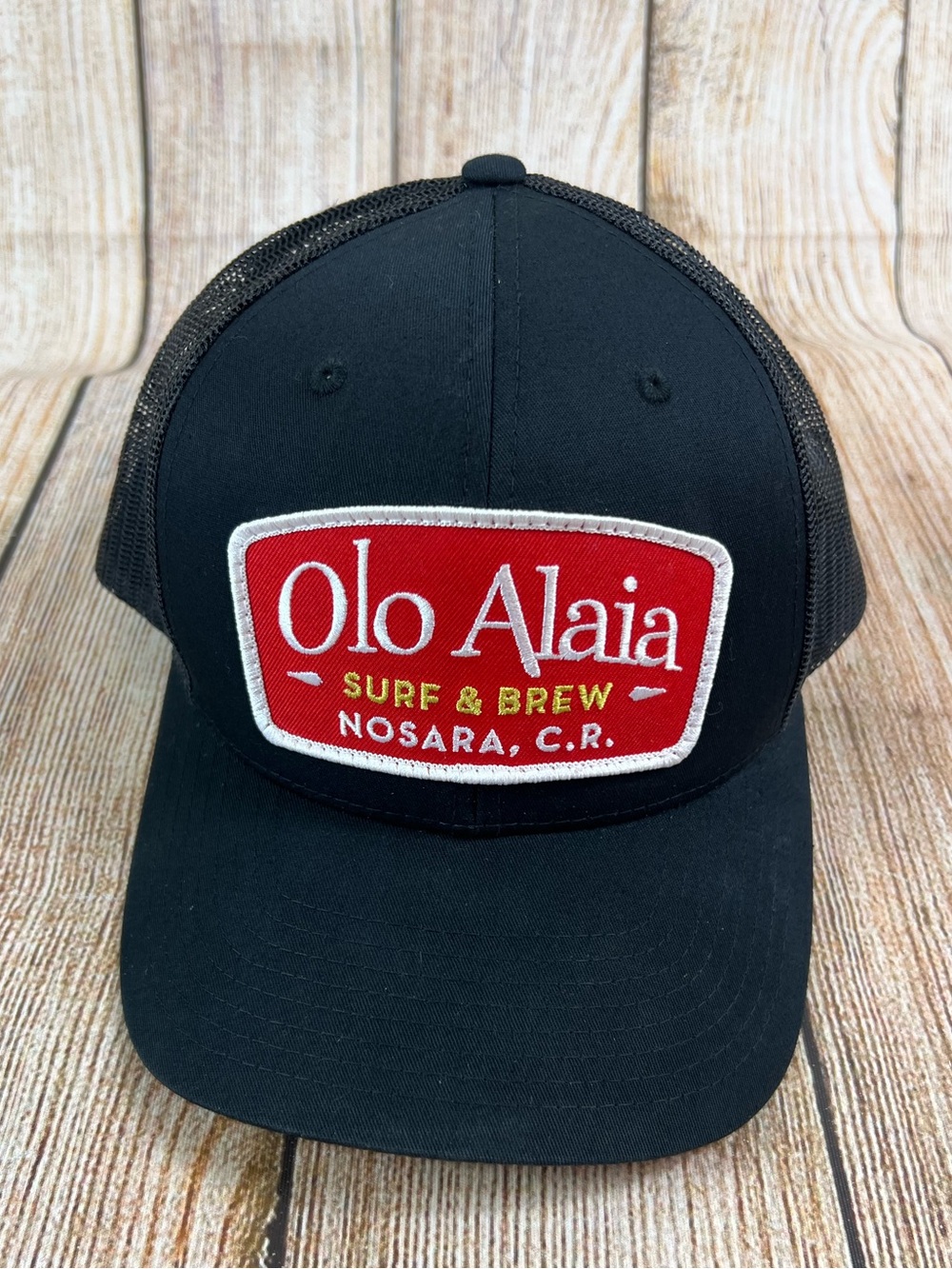 Olo Alaia Surf & Brew Nosara Costa Rica One Size Mesh Back Trucker Hat